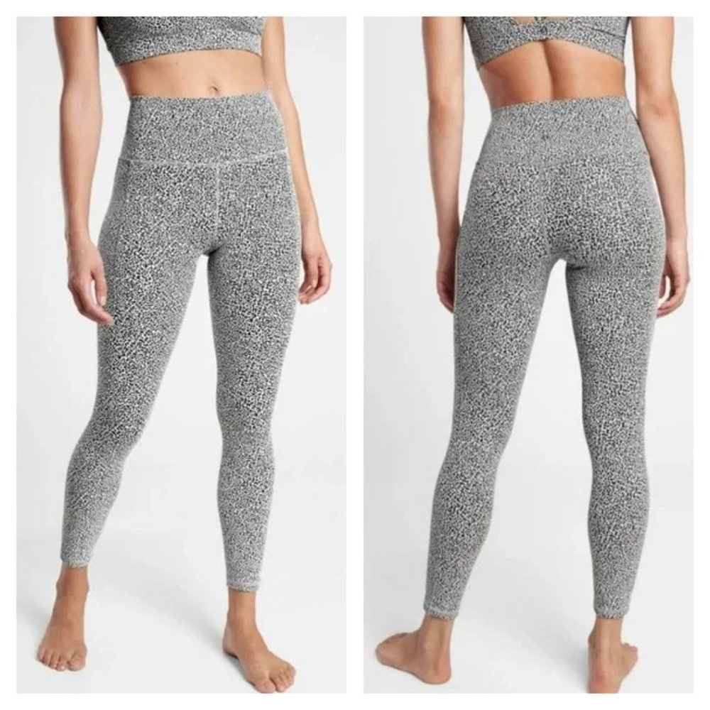 Athleta Gray Speckled High-Rise Leggings